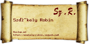 Székely Robin névjegykártya